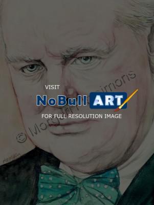Peopleculture - Sir Winston Churchill - Watercolor