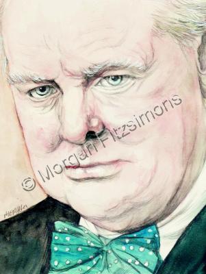 Peopleculture - Sir Winston Churchill - Watercolor