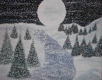Winter Scenes - One Winters Eve - Acrylic