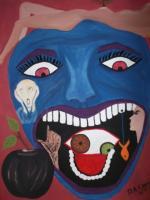 Scream 2 - Acrylic Paintings - By Debra-Ann Congi, Expressionism Painting Artist