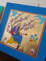 Persian Garden - Gouache And Goldsheet Paintings - By Aynaz Najafi, Miniature Painting Artist