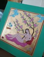 Persian Garden - Gouache And Goldsheet Paintings - By Aynaz Najafi, Miniature Painting Artist