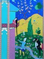 The Descent Of Love - Gouache And Goldsheet Paintings - By Aynaz Najafi, Miniature Painting Artist