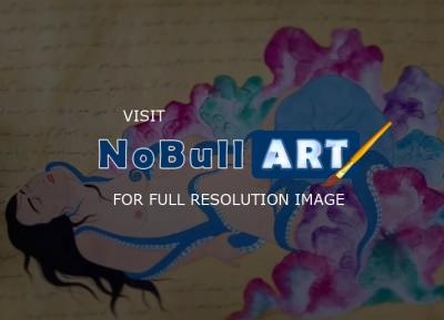 Contemporary - The Dream Of The Fishermans Wife - Gouache And Goldsheet