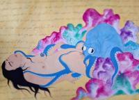 The Dream Of The Fishermans Wife - Gouache And Goldsheet Paintings - By Aynaz Najafi, Miniature Painting Artist