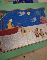 The Fishermans Melody - Gouache And Goldsheet Paintings - By Aynaz Najafi, Miniature Painting Artist