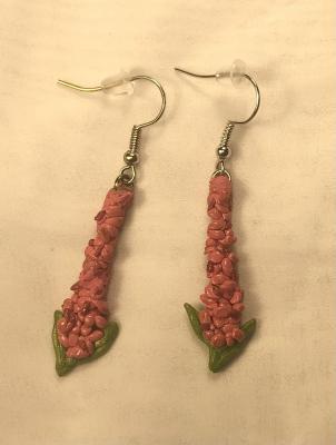 Earrings - Fireweed - Polymer Clay