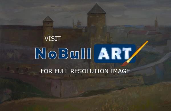 Author - Old Fortress In Kamianets-Podilskyi - Pope Tower 2008 - Oil On Canvas