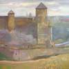 Old Fortress In Kamianets-Podilskyi - Pope Tower 2008 - Oil On Canvas Paintings - By Yuri Yudaev, Realism Painting Artist