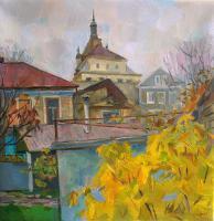 November In Kamyanets-Podilskiy 2008 - Oil On Canvas Paintings - By Yuri Yudaev, Impressionism Painting Artist