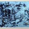 Horses - Oil On Canvas Paintings - By Miha Miha, Abstract Painting Artist