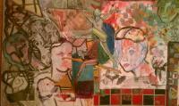Mixed Media Collage - Collective Megastimulation In The Conifer Confines - Mixed Media On Paper