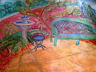 Illustrationcaricatures  Carto - Whimsical Florida Scene - Colored Pencil Marker And Pain