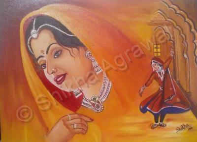 Indian Art - Indian Women - Cardboard