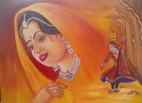 Indian Women - Cardboard Paintings - By Shikha Agrawal, Oil Paining Painting Artist