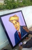 M Visweswaraiah - Cardboard Paint Paintings - By Sattar Arts, Anamil Painting Artist