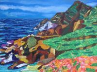 E Ramki - Rough Coast - Oil On Stretched Canvas