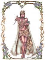 Sister Of The Roses-1 - Prismacolor Pencils Drawings - By Morgan Crone, Fantasy Drawing Artist