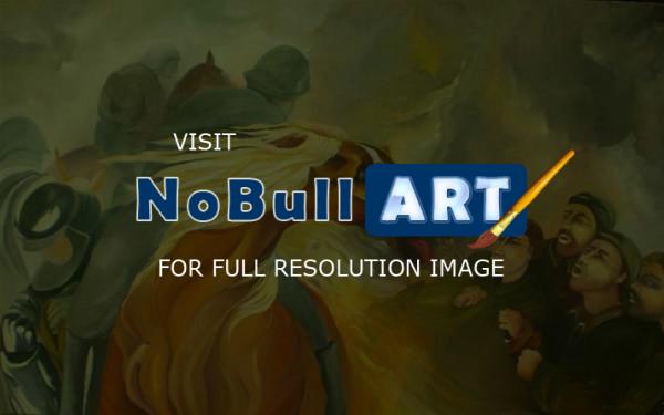 Biblical Art Art - The Banishment In Amona - Oil On Canvas