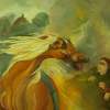 The Banishment In Amona - Oil On Canvas Paintings - By Iris Wexler, Oil On Canvas Painting Artist