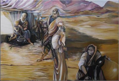 Biblical Art Art - Ishmaels Banishment - Oil On Canvas