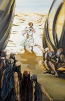 Samuel The Prophets Revelation Of King David - Oil On Canvas Paintings - By Iris Wexler, Oil On Canvas Painting Artist