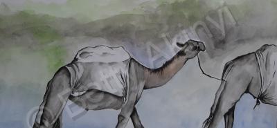 Animals - The Camels - Watercolour Paint