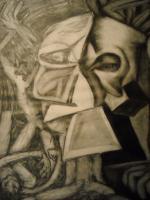 No More Treats - Charcoal And Pencil Of Paper Drawings - By Bill Chiechi, Abstract Drawing Artist