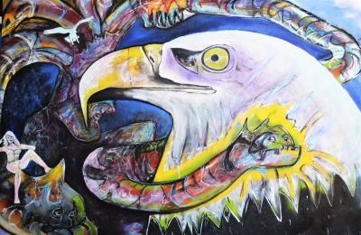 Abstract - Eagle Head - Oil Painting