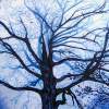 Tree In Fog - Acrylic Paintings - By Lightmare Studios, Expressionism Painting Artist
