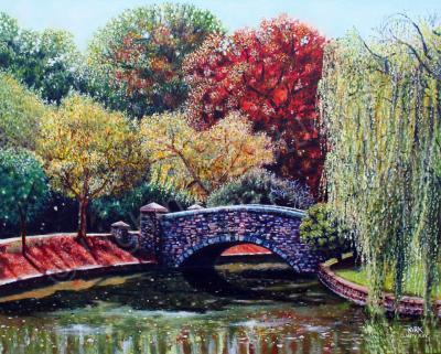 Scenery - Bridge At Freedom Park - Acrylic