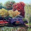 Bridge At Freedom Park - Acrylic Paintings - By Lightmare Studios, Expressionism Painting Artist