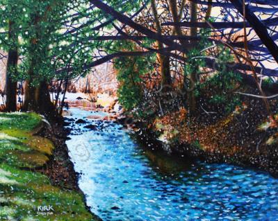 Scenery - Slow Pull Of An Easy River - Acrylic