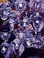 Sheep - Acrylic Paintings - By Lightmare Studios, Narrative Painting Artist