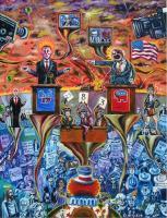 The Great Debate - Acrylic Paintings - By Lightmare Studios, Narrative Painting Artist