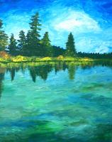 Serenity - Acrylic Paintings - By Lightmare Studios, Expressionism Painting Artist