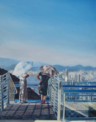 Landscapes - Viewing The City - Oil On Canvas