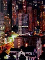 Cityscapes - City Lights - Watercolour
