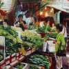 Fresh Vegetables Wet Market - Watercolour And Ink Paintings - By Julia Patience, Realism Painting Artist