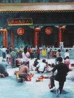 Won Tai Sin Temple - Acrylic Paintings - By Julia Patience, Realism Painting Artist