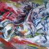 Horses - Gouache Paintings - By M V, Expression Painting Artist