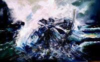 Fishman - Acryl Paintings - By M V, Expression Painting Artist