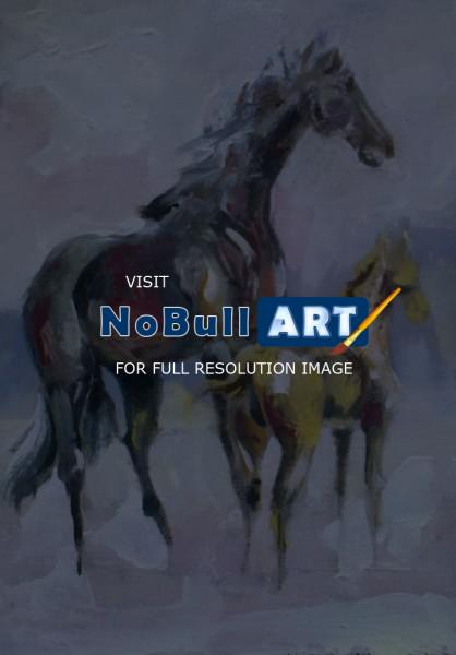 Animals - Horses - Oil On Canvas
