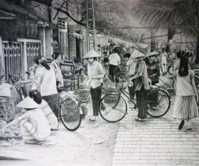 Memory Lane - Hanoi Wetmarket - Pencil