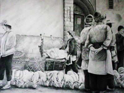 Memory Lane - Xiaping Market Yunnan China - Pencil