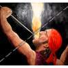 The Fire Eater - Oil On Canvas Paintings - By Krisztian Gajdus, Magic Painting Artist