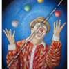 Juggling Clown - Oil On Canvas Paintings - By Krisztian Gajdus, Magic Painting Artist