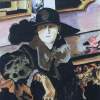 Woman In The Black Hat After Cadell - Ink And Watercolour Paintings - By Jim Dlass, Figurative Painting Artist