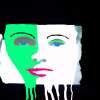 The Mask Of Garbo - Mixed Media Mixed Media - By Jim Dlass, Abstract Expressionism Mixed Media Artist