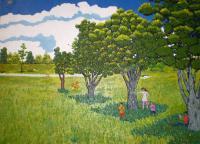 Miday - Acrylic Paintings - By Jamil Zamri T K Zamri, Impressionism Painting Artist